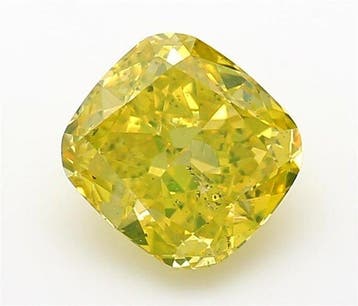 1 pcs Diamant (Natuurlijk gekleurd) - 1.24 ct - Cushion -, Nieuw