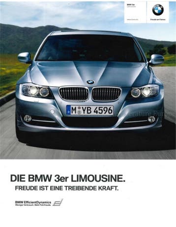 2010 BMW 3 SERIE SEDAN BROCHURE DUITS, Nieuw
