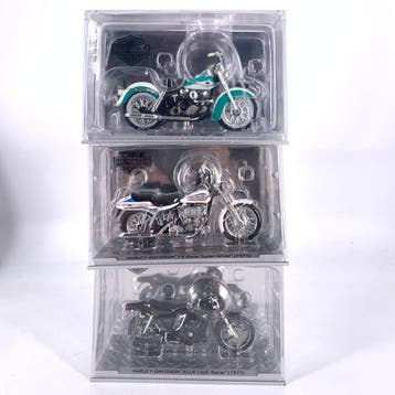 1:24 - Model motorfiets (3) - 3 detailed miniatures of