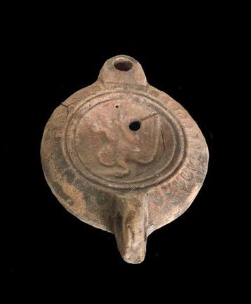 Oud-Romeins, Keizerrijk Terracotta Olielamp - 4.5 cm (Zonder