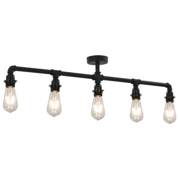 vidaXL Plafondlamp 5xE27 zwart, Huis en Inrichting, Verzenden, Nieuw