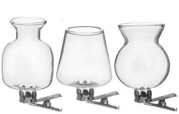 Gekleurd Glazen Flesje Clipper Clear Set 3 stuks met Clip, Hobby en Vrije tijd, Nieuw