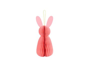Roze Honeycomb Konijn 30cm, Verzenden