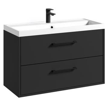 Badkamermeubel Florence 01 80 x 40 cm – Mat Zwart, Verzenden, Nieuw