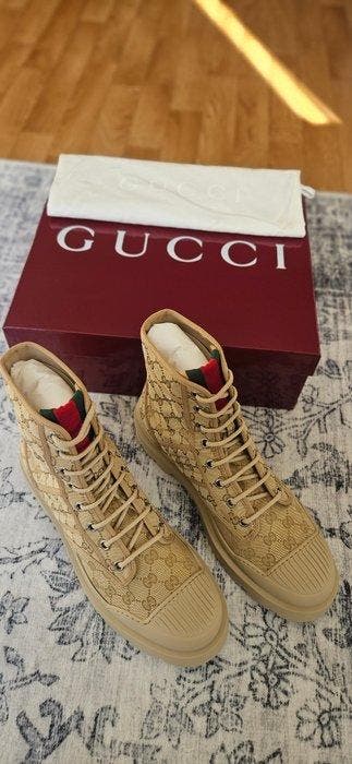 Gucci - Bottines Gucci en toile GG - High-top sneakers -, Nieuw