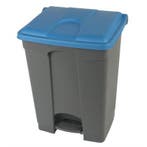 Pedaalemmer | Kunststof (Grijs/Blauw) | 70L | Klapdeksel |, Verzenden, Nieuw in verpakking
