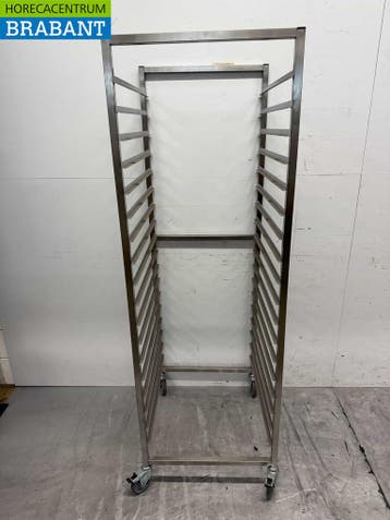 RVS Gastro M Gelaste Regaalwagen 18 x 2/1 GN Horeca, Ophalen of Verzenden, Nieuw in verpakking