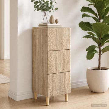 vidaXL Ladekast Sonoma Eiken 33 x 34,5 x 90 cm Bewerkt hout, Verzenden
