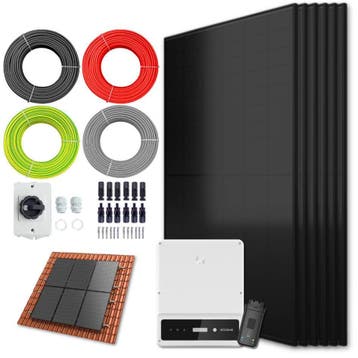 Zonnepanelen pakket voor schuindak - 2.6 kW - 6x 430, Ophalen of Verzenden, Nieuw