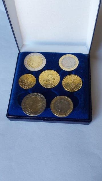 Monaco. Euro 2001/2002 (7 moedas) (Sans prix de réserve)