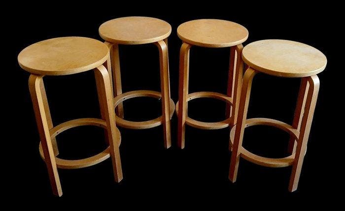 IKEA - Tabouret (4) - Frosta - Bois cintré - Tabouret de bar, Antiek en Kunst, Antiek | Meubels | Stoelen en Sofa's