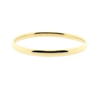 Gouden slavenarmband; 14 karaat; Ø 60,5 mm, Handtassen en Accessoires, Ophalen of Verzenden, Gebruikt, Goud, Goud