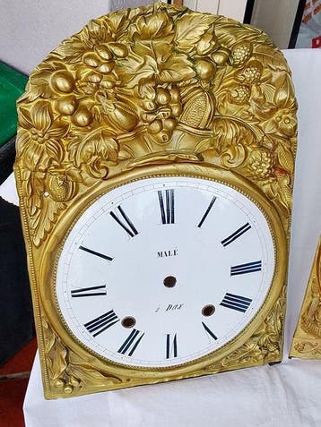 Wandklok (2) - Messing, IJzer, Keramiek - 1850-1900, Antiek en Kunst