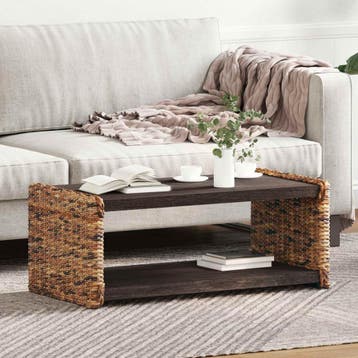 vidaXL Salontafel Naturel 90 x 45 x 35 cm Massief, Huis en Inrichting, Tafels | Salontafels, Verzenden, Nieuw