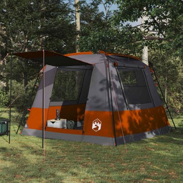 vidaXL Partytent Grijs en Oranje 10-persoons, Verzenden, Nieuw