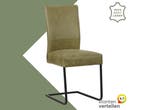 Leren eetkamerstoel Remix - Vintage Olive (olijf/groen) -, Huis en Inrichting, Stoelen, Overige kleuren, Nieuw, Ophalen of Verzenden