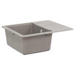vidaXL Wasbak Grijs 560 x 460 mm 80% Kwarts en 20% Hars, Verzenden, Nieuw