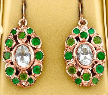 Sans prix de réserve - Boucles doreilles - 9 carats Or, Bijoux, Sacs & Beauté