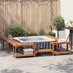 vidaXL Hot Tub Omgeving Bruin 255 x 255 x 55,5 cm Massief, Tuin en Terras, Verzenden, Nieuw
