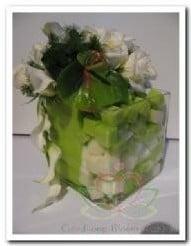 Oasis® rainbow mini cubes 50 stuks lime groen gekleurd, Nieuw