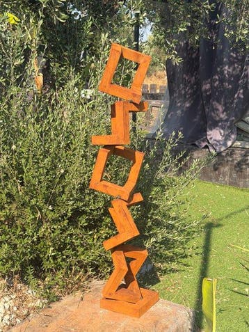 Ana Lucia B.M - Sculpture Corten - XL - No Reserve, Antiek en Kunst
