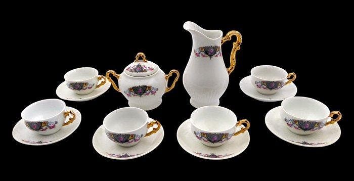 Richard Ginori (1735) - Koffie- en theeservies - x6 Persone:, Antiek en Kunst, Antiek | Meubels | Tafels