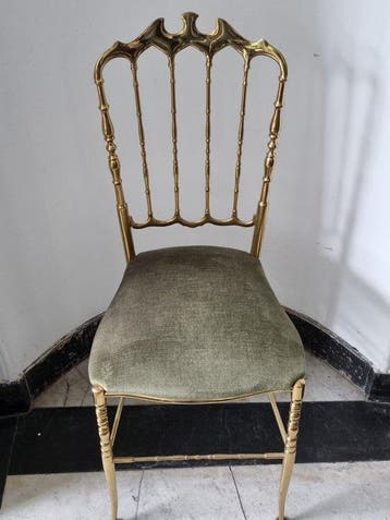 Chaise - Laiton - Chaise Chiavari en laiton – chaise de, Antiquités & Art
