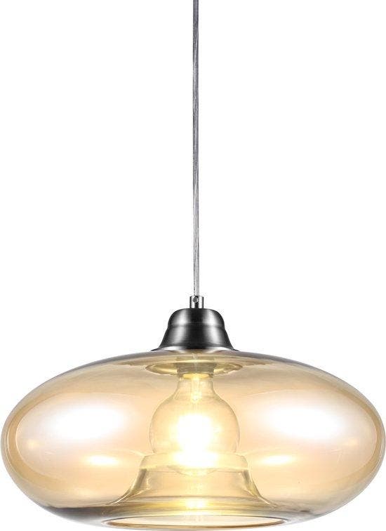 2dekans | Globo - hanglamp - LILLE - amberkleurig - glas - Ø, Maison & Meubles, Lampes | Autre, Enlèvement ou Envoi