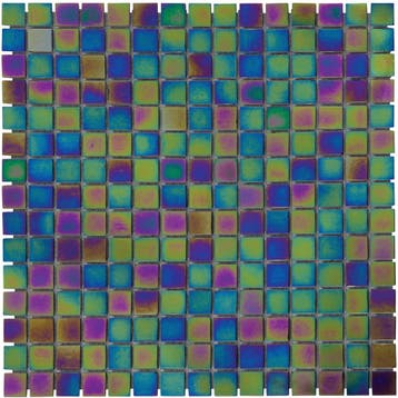 Wand & Vloer Mozaïek Tegels Factory Glas Mix Donker - Mat.., Nieuw, Ophalen of Verzenden, 20 tot 40 cm, 10 m² of meer