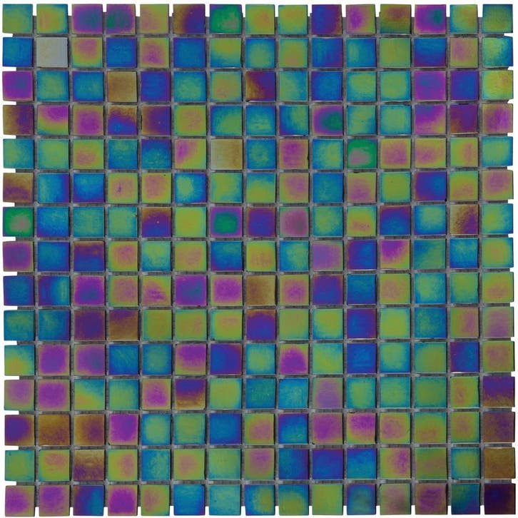 Wand & Vloer Mozaïek Tegels Factory Glas Mix Donker - Mat.., Doe-het-zelf en Bouw, Tegels, 20 tot 40 cm, 20 tot 40 cm, 10 m² of meer