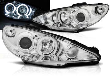 Koplampen | geschikt voor Peugeot 206 2002-2009 | CCFL | chr, Verzenden, Nieuw, Peugeot