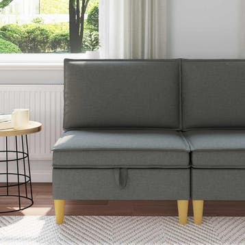 vidaXL Sofa met opslag Stof, Huis en Inrichting, Zetels | Zetels, Verzenden, Nieuw