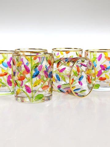 Secoloventesimo - Drinkservies - 24 kt goud - 6 geen