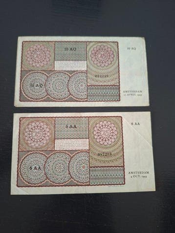 Nederland. - 2 x 25 Gulden - 1943/1944 - Nvph 78 (Zonder