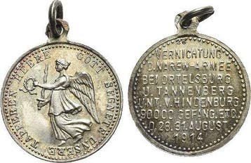 Ar-siegespfennig 1914 Eerste wereldoorlog, Verzenden