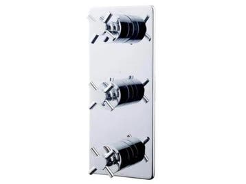 Veiling - 3x Wiesbaden Cross afbouwdeel therm. 3 weg, Nieuw