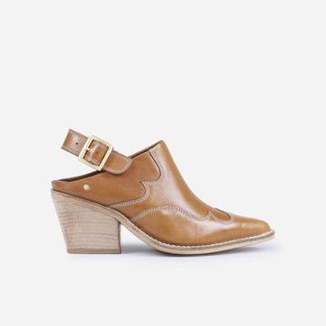 Bronx Next-low-kole Dames Slingback - Cognac Maat 41 (Mode), Verzenden