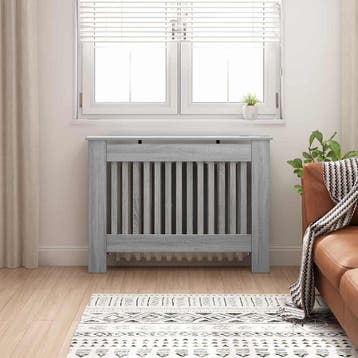 vidaXL Radiator Cover Grijs Sonoma 112 x 19 x 81,5 cm, Verzenden