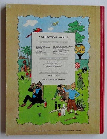 Tintin - Loreille cassée B20 bis - 1 Album - Herdruk - 1957