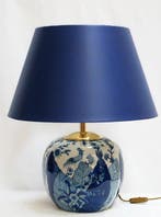 Lampe - Porcelaine, Laiton, peint à la main - fabriqué en, Antiquités & Art