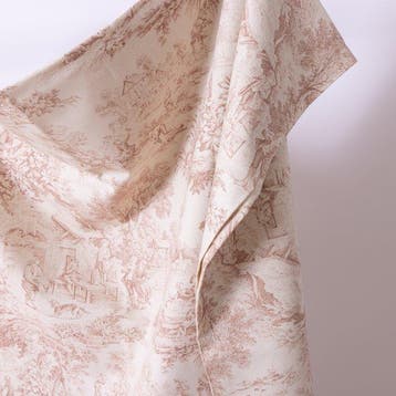 AA078 - Raro Toile de Jouy - Rosa Antico - Textiel - 200 cm