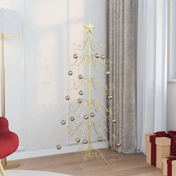vidaXL Metalen kerstboom Goud 150 cm Poedergecoat staal, Verzenden