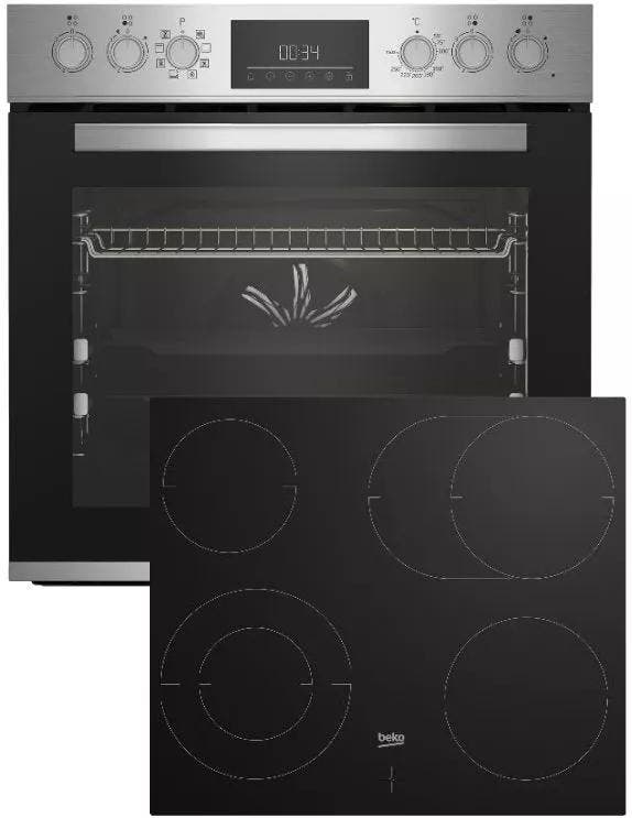 Beko BBUM12328X Oven- en Kookplaatset - 60 cm - Keramisch, Elektronische apparatuur, Kookplaten, Verzenden