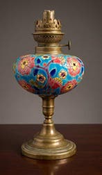 Gaudard - Longwy - Petroleumlamp - Brons, Messing, Aardewerk