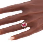 Ring - 18 karaat Geel goud, Witgoud - 2.20ct. tw. Robijn -, Nieuw