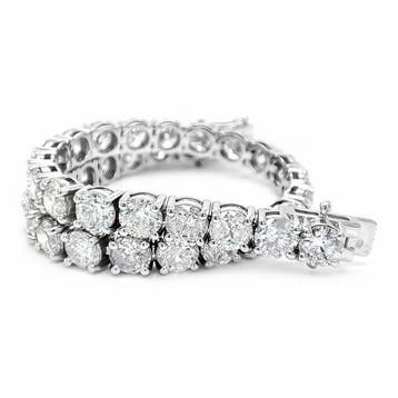 Bracelet - 14 carats Or blanc - 18.63ct. tw. Diamant