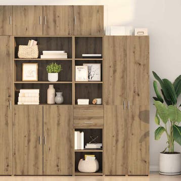vidaXL Highboard Artisan Eiken 40 x 42,5 x 185 cm Bewerkt, Verzenden, Nieuw