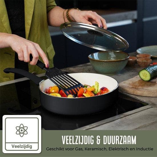 2dekans | COOCK 19-Delige Pannenset Inductie - Speciale, Huis en Inrichting, Keuken | Potten en Pannen, Ophalen of Verzenden