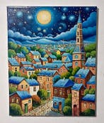 Alessio Variani (1982) - Il borgo e la luna dorata