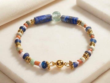 Oud-Egyptisch Verguld Kralenarmband -